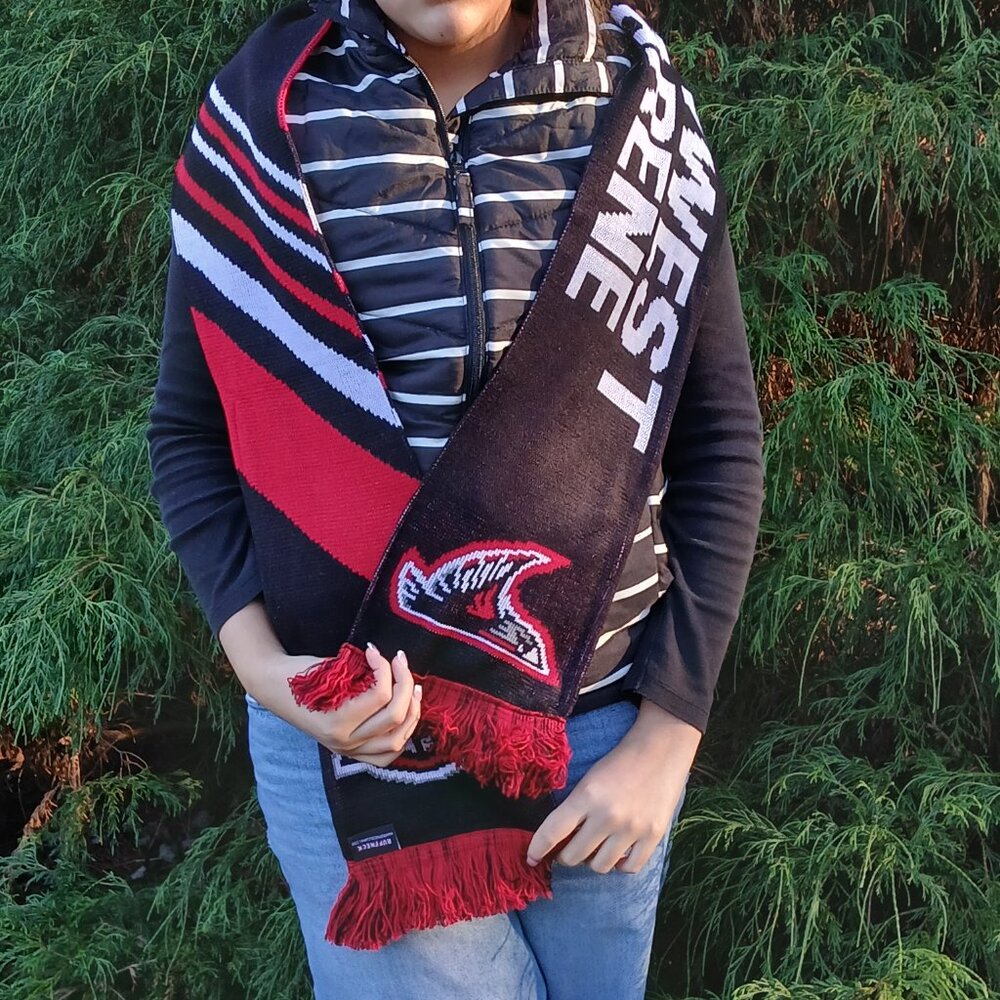Northwest Nazarene Nighthawks Scarf Nampa Idaho Sports Team Fan Apparel NWT - Picture 7 of 11